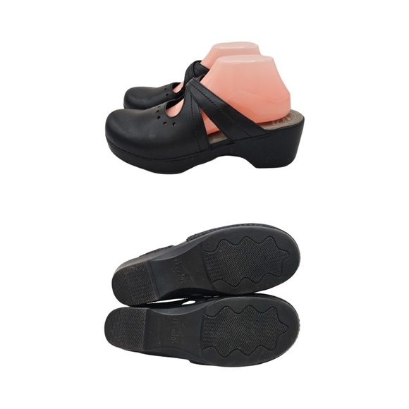 Dansko Black leather Mule Clogs size 41 US size 10/10.5 - Picture 2 of 5